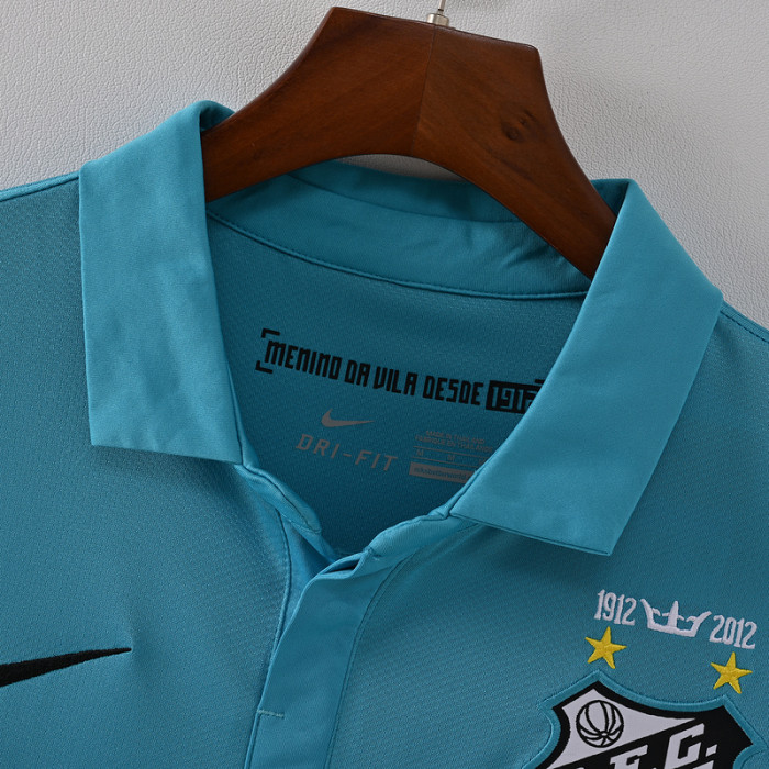 Retro Jersey 2011-2012 Santos Third Away Blue Soccer Jersey Vintage Football Shirt