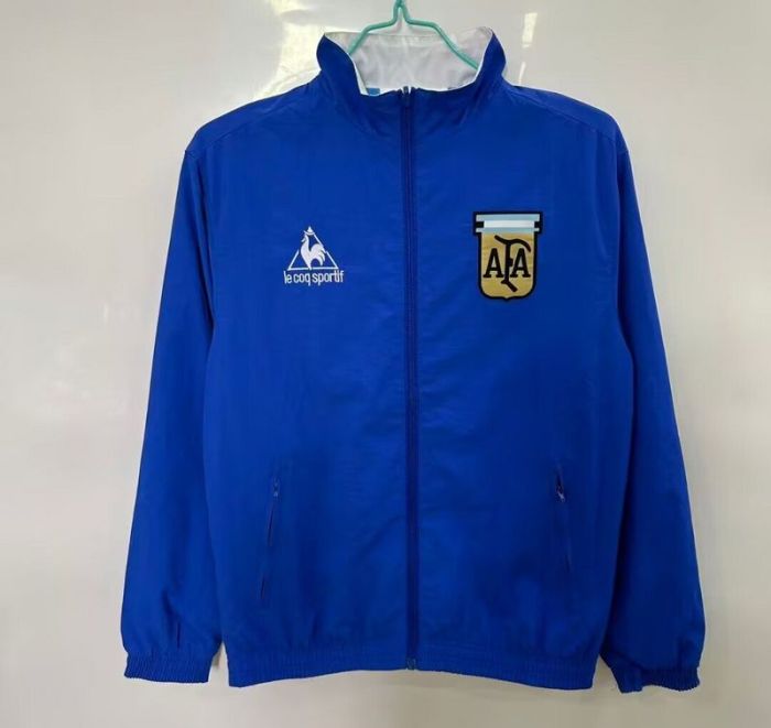 Retro Jacket 1986 Argentina Soccer Reversible Windbreaker Jacket Football Jacket