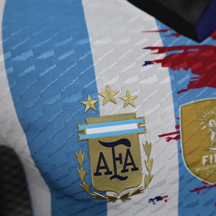 with Golden FIFA Patch Player Version Messi Team Combine Version 2025-2026 Barcelona Argentina Soccer Jersey Football Shirt