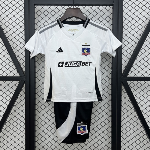 Youth Uniform Kids Kit 2025-2026 Colo-colo Home Soccer Jersey Shorts Child Football Set