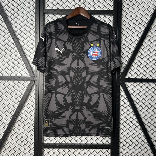 Fan Version 2025-2026 Bahia Black Goalkeeper Soccer Jersey Football Shirt