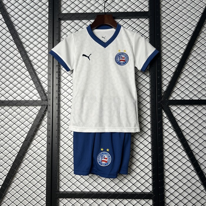 Youth Uniform Kids Kit Bahia 2025-2026 Home Soccer Jersey Shorts Child Football Set