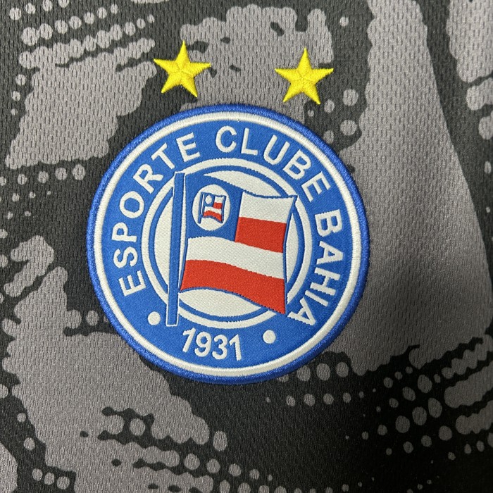 Fan Version 2025-2026 Bahia Black Goalkeeper Soccer Jersey Football Shirt