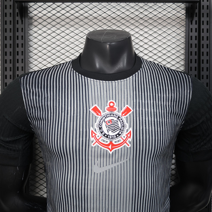 Player Version 2025-2026 Corinthians Black/Grey Special Edition Soccer Jersey Camisetas de Futbol