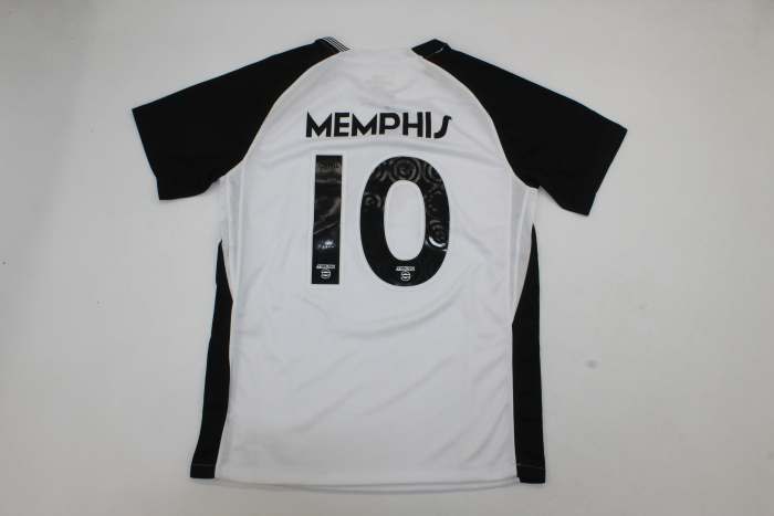 Fan Version 2025-2026 Corinthians MEMPHIS 10 Home Soccer Jersey Football Shirt