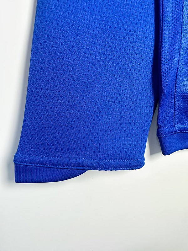 Long Sleeve Retro Jersey 2007-2008 Manchester United Blue Goalkeeper Vintage Soccer Jersey