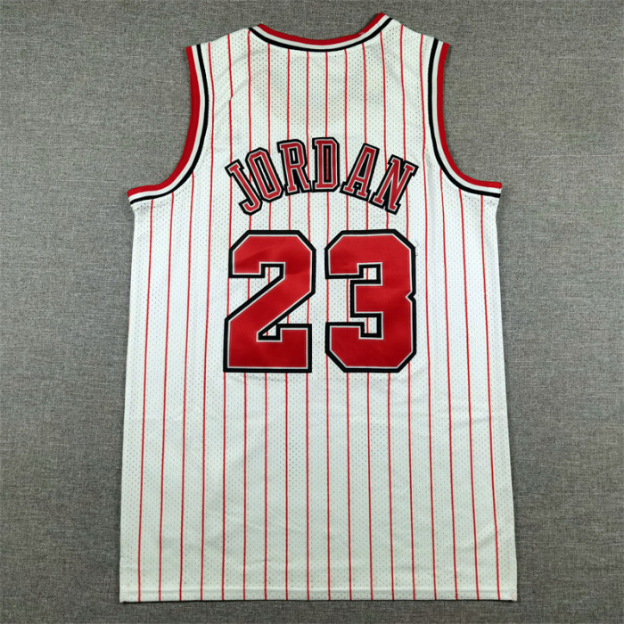 Mitchell&ness 1995-96 Chicago Bulls 23 JORDAN Basketball Shirt White NBA Jersey