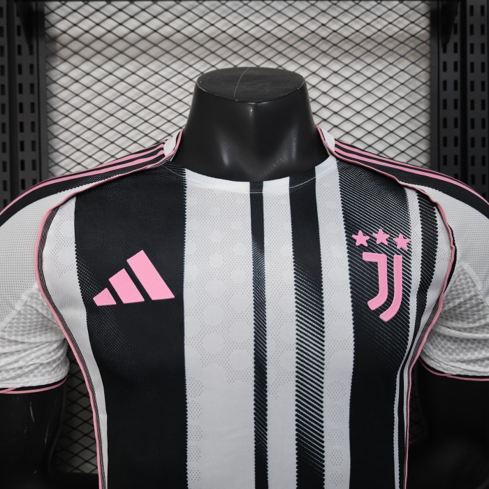 Maillot Juve Shirt Player Version Juventus 2025-2026 Home Soccer Jersey Football Shirt