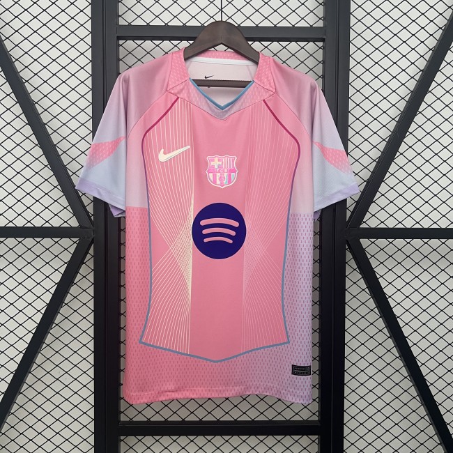 Barca Camisetas de Futbol Fans Version 2025-2026 Barcelona Pink Special Edition Soccer Jersey