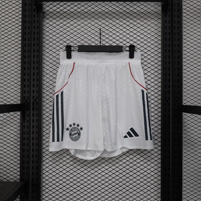 Player Version 2025-2026 Bayern Munich Home Soccer Shorts Football Shorts