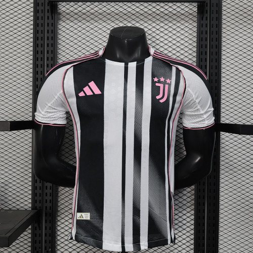 Maillot Juve Shirt Player Version Juventus 2025-2026 Home Soccer Jersey Football Shirt
