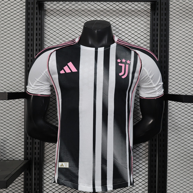 Maillot Juve Shirt Player Version Juventus 2025-2026 Home Soccer Jersey Football Shirt