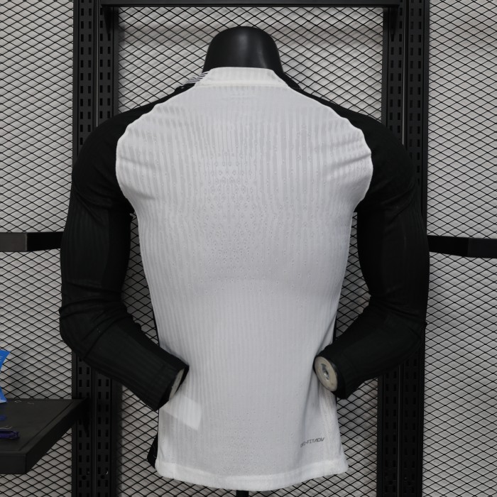without Sponor Logo Long Sleeve Player Version 2025-2026 Corinthians Home Soccer Jersey Camisetas de Futbol