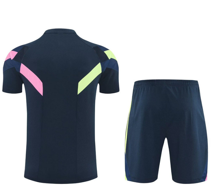 Adult Uniform 2025-2026 Juventus Dark Blue Soccer Training Shirt and Shorts Football Set