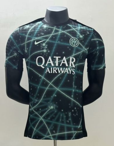 Player Version 2025-2026 Inter Miami Black/Green Soccer Training Jersey Football Shirt