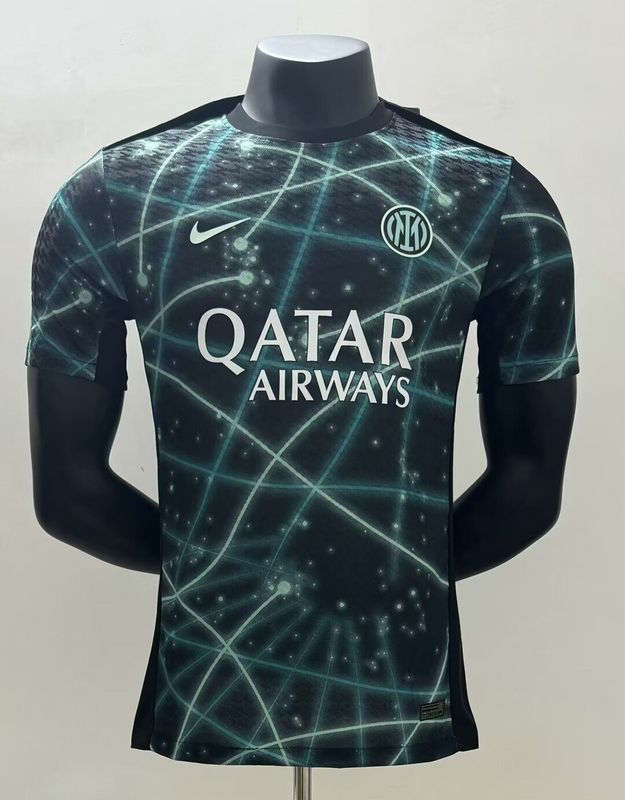 Player Version 2025-2026 Inter Miami Black/Green Soccer Training Jersey Football Shirt