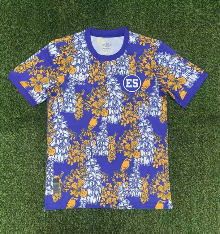 Fans Version 2025 El Salvador Soccer Pre-match Jersey Football Shirt