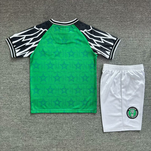 Retro Youth Uniform Kids Kit 1994-1995 Nigeria Home Soccer Jersey Shorts Child Football Set