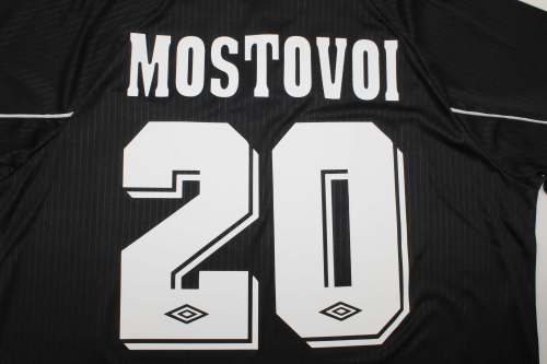 Retro Jersey 1997-1998 Celta de Vigo MOSTOVOI 20 Away Black Soccer Jersey Vintage Football Shirt