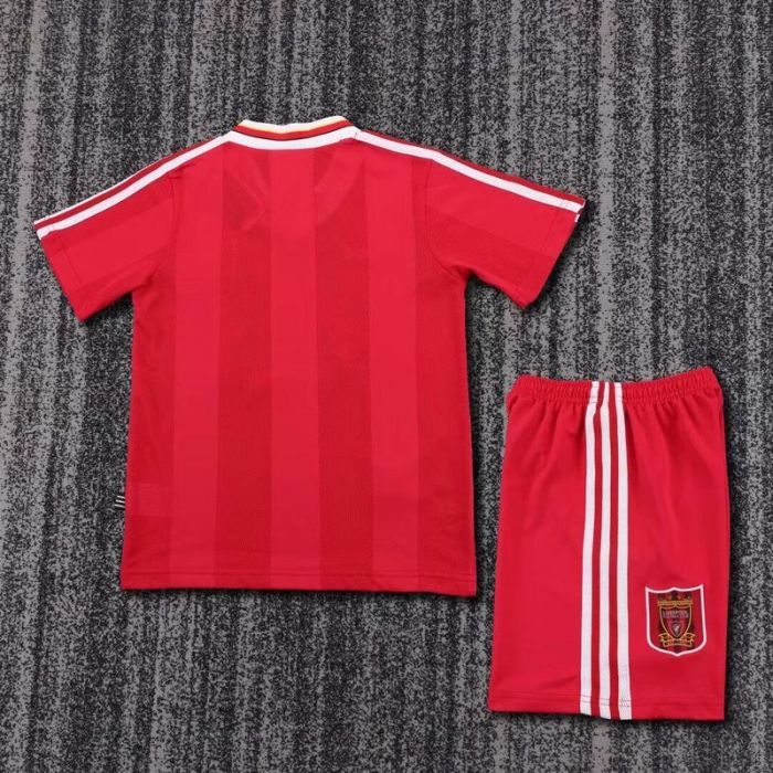 Retro Youth Uniform Kids Kit 1995-1996 Liverpool Home Soccer Jersey Shorts Vintage Child Football Set