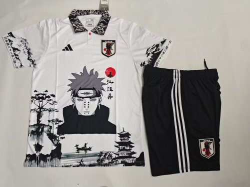 Adult Uniform 2025 Japan White Soccer Jersey Shorts Men's Football Kit