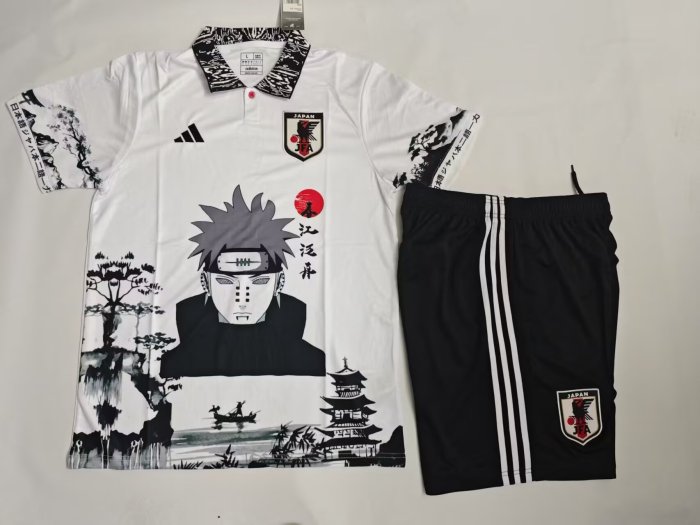 Adult Uniform 2025 Japan White Soccer Jersey Shorts Men's Football Kit