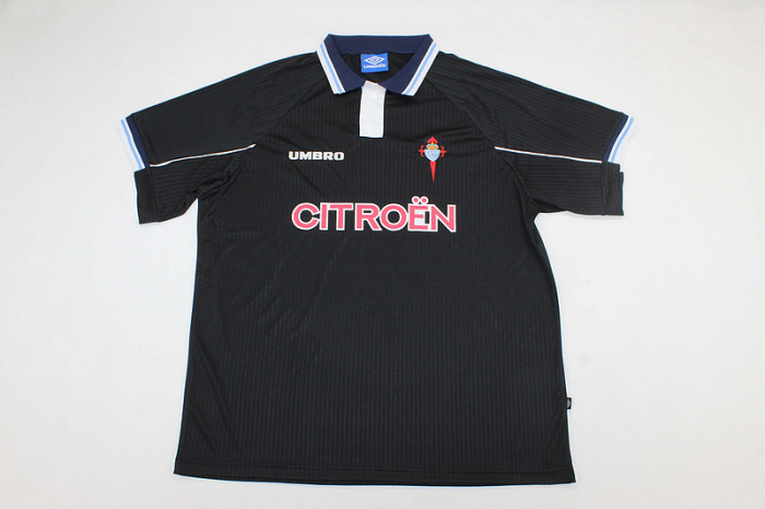 Retro Jersey 1997-1998 Celta de Vigo MOSTOVOI 20 Away Black Soccer Jersey Vintage Football Shirt