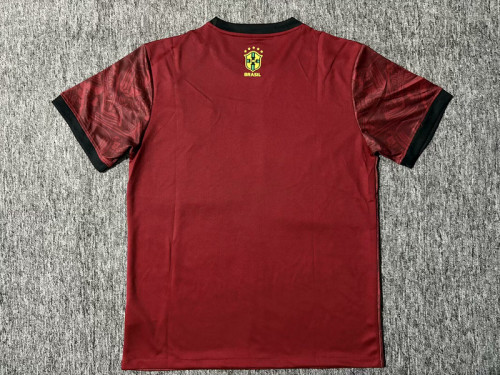 Fan Version 2025 Brazil Red Jesus Edition Soccer Jersey Brasil Camisetas de Futbol