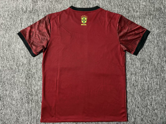 Fan Version 2025 Brazil Red Jesus Edition Soccer Jersey Brasil Camisetas de Futbol