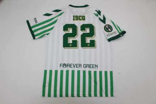 with Front Lettering+Europa League Patch Fan Version 2025-2026 Real Betis ISCO 22 Conference Final Soccer Jersey Football Shirt