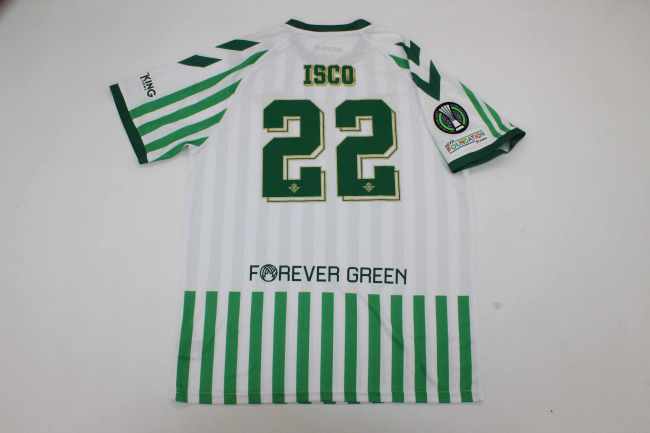 with Front Lettering+Europa League Patch Fan Version 2025-2026 Real Betis ISCO 22 Conference Final Soccer Jersey Football Shirt