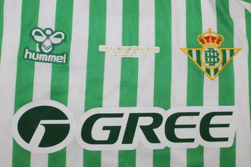 with Front Lettering+Europa League Patch Fan Version 2025-2026 Real Betis ISCO 22 Conference Final Soccer Jersey Football Shirt