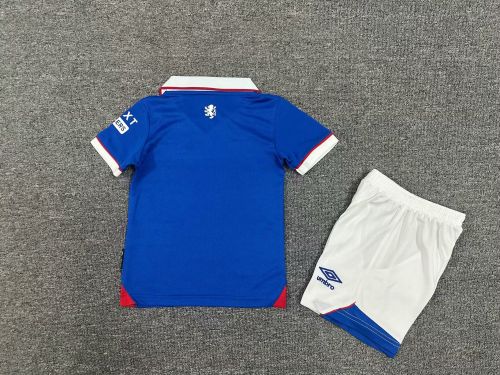 Youth Uniform Kids Kit Rangers 2025-2026 Home Soccer Jersey Shorts Child Football Set