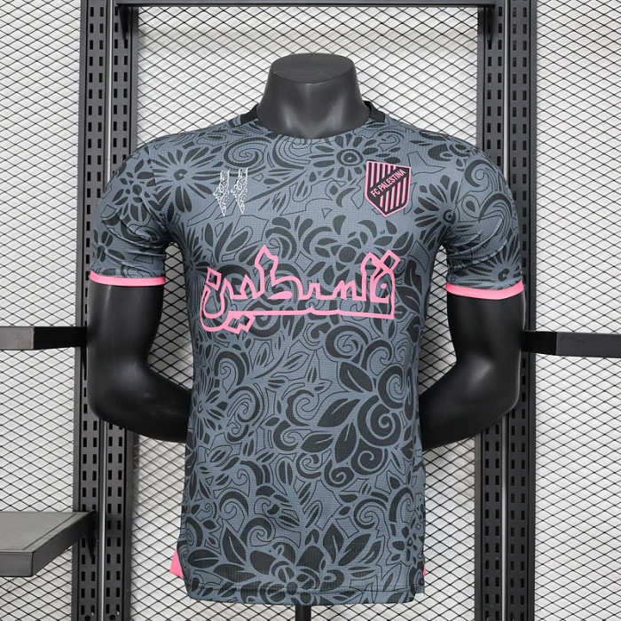 Player Version 2025 Palestine Black Soccer Jersey FC Palestina Football Shirt