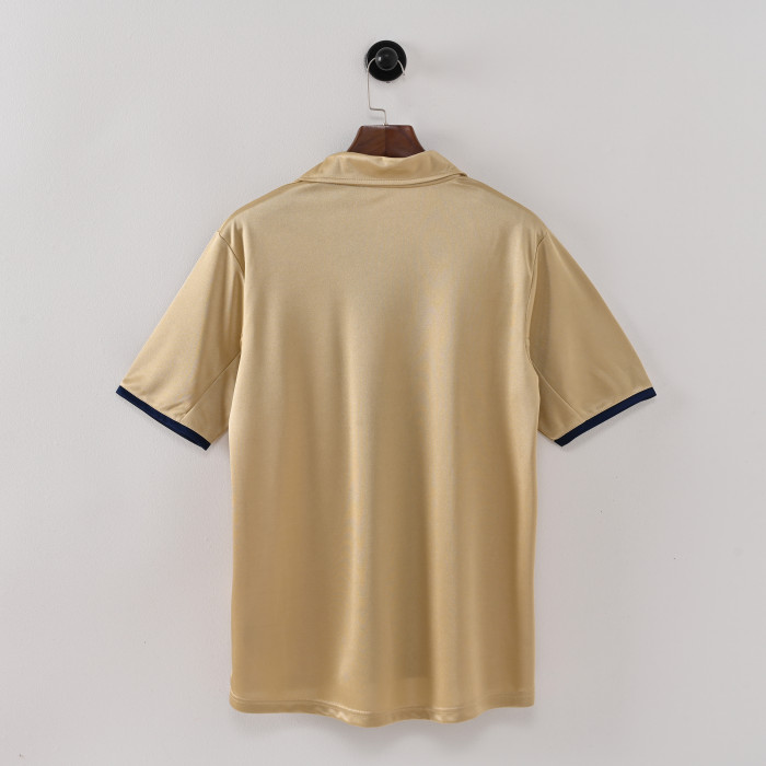 Retro Jersey 2001-2002 Barcelona Away Yellow Soccer Jersey Vintage Football Shirt