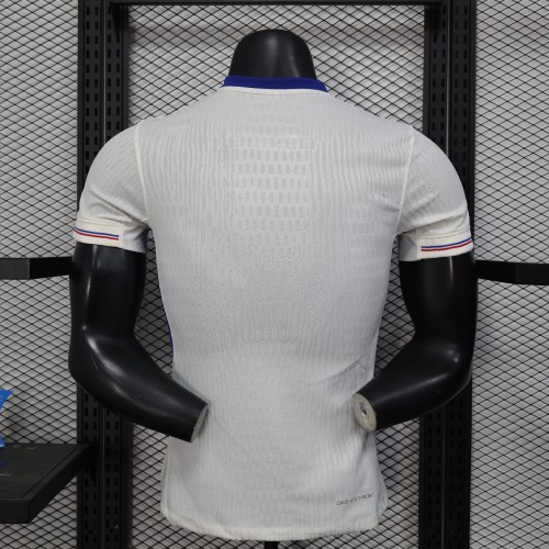 Player Version 2025-2026 France Away White Soccer Jersey Football Shirt
