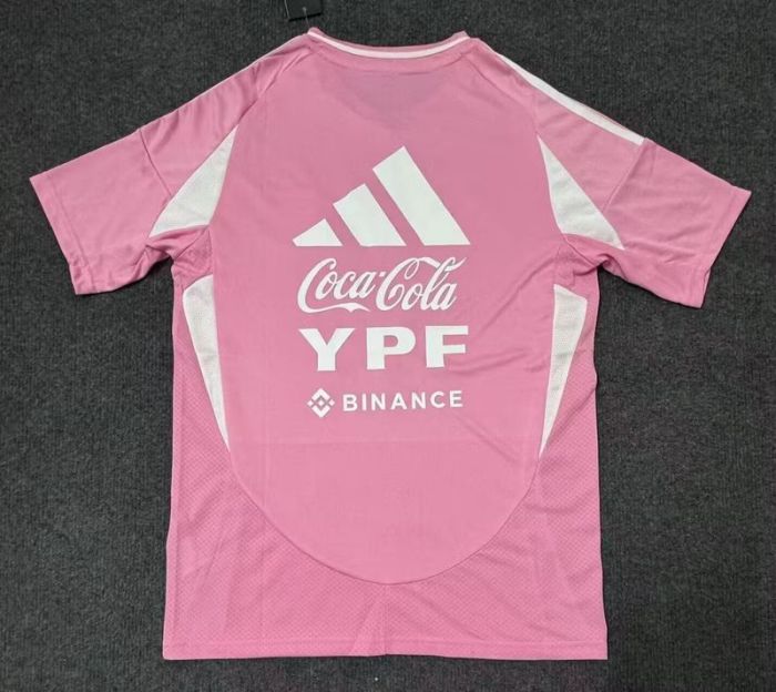 Fan Version 2025 Argentina Pink Soccer Training Jersey Football Shirt
