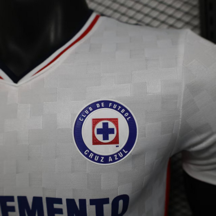 Player Version 2025-2026 Cruz Azul White Soccer Jersey Football Shirt