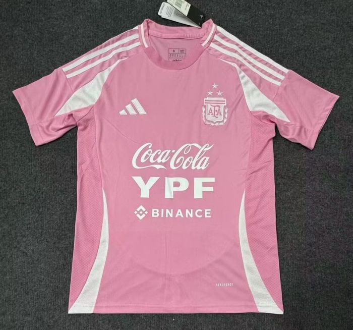 Fan Version 2025 Argentina Pink Soccer Training Jersey Football Shirt