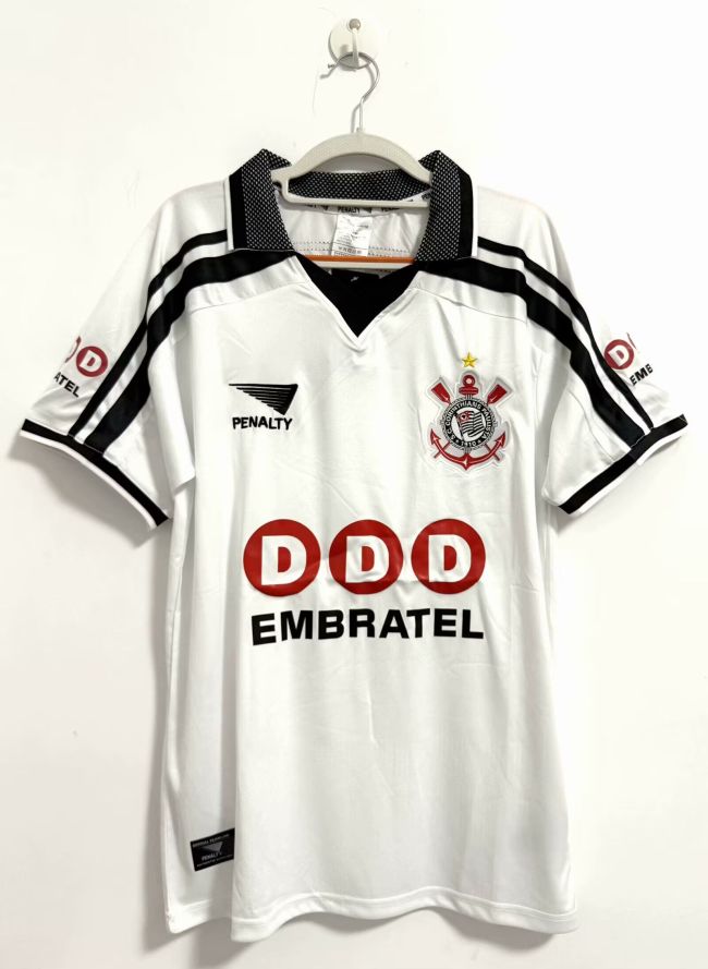 Retro Jersey 1998 Corinthians Home Soccer Shirt Vintage Soccer Jersey