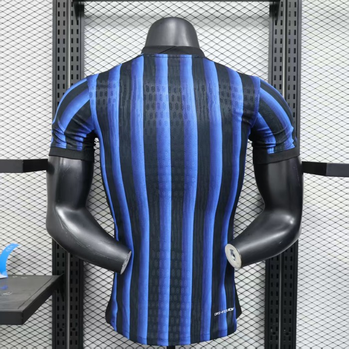 with Sponor Logo Player Version 2025-2026 Inter Milan Home Soccer Jersey Football Shirt