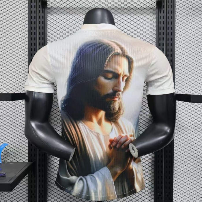 Player Version 2025 Brazil White Jesus version Soccer Jersey Brasil Football Shirt