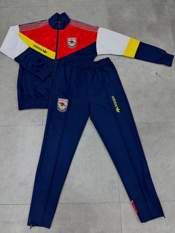 Retro Model 2025-2026 Arsenal Dark Blue/Orange/Yellow  Soccer Training Jacket Football Jacket and Pants