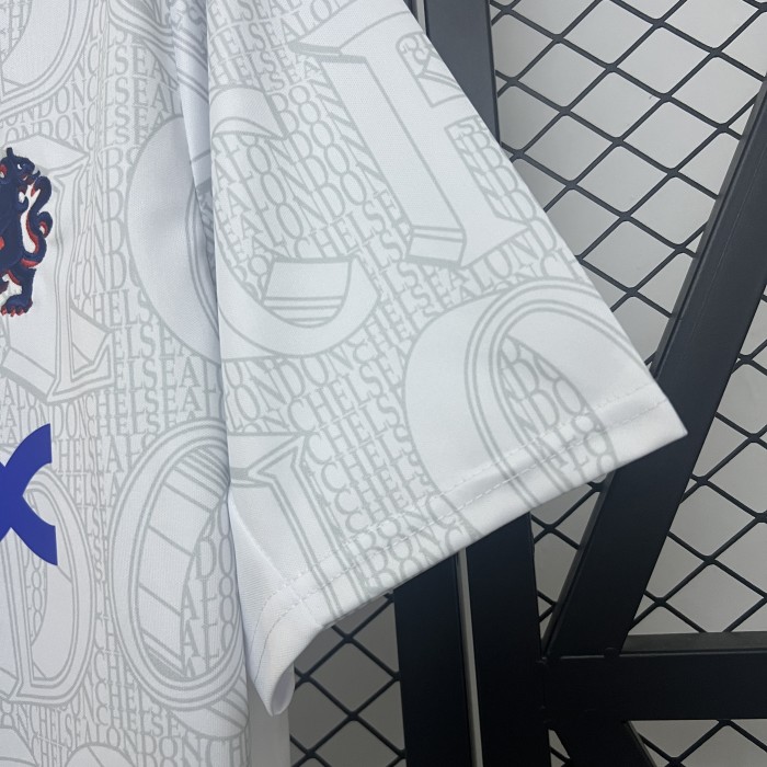 Fans Version 2025-2026 Chelsea White Soccer Training Jersey Football Pre-match Shirt
