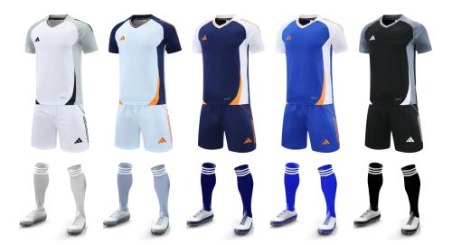 AD705 Blank DIY Soccer Training Uniforms Men's Custom Jersey and Shorts Youth Kids Football Set