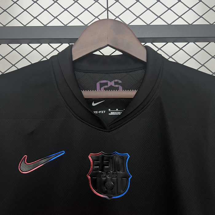 Barca Camisetas de Futbol Fan Version 2024-2025 Barcelona Travis Scott Away Black Soccer Jersey