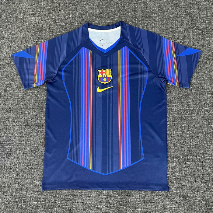 Barca Camisetas de Futbol Fans Version 2025-2026 Barcelona Dark Blue Special Edition Soccer Jersey