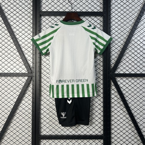 Youth Uniform Kids Kit 2025-2026 Real Betis Conference Final Soccer Jersey Shorts Child Football Set