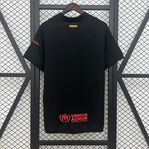 Barca Camisetas de Futbol Fan Version 2024-2025 Barcelona Travis Scott Away Black Soccer Jersey