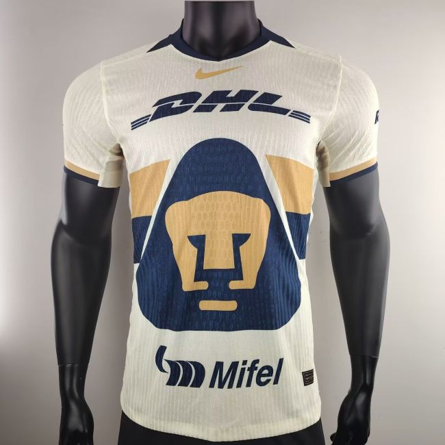 Player Version 2025-2026 Pumas Home Soccer Jersey Football Shirt